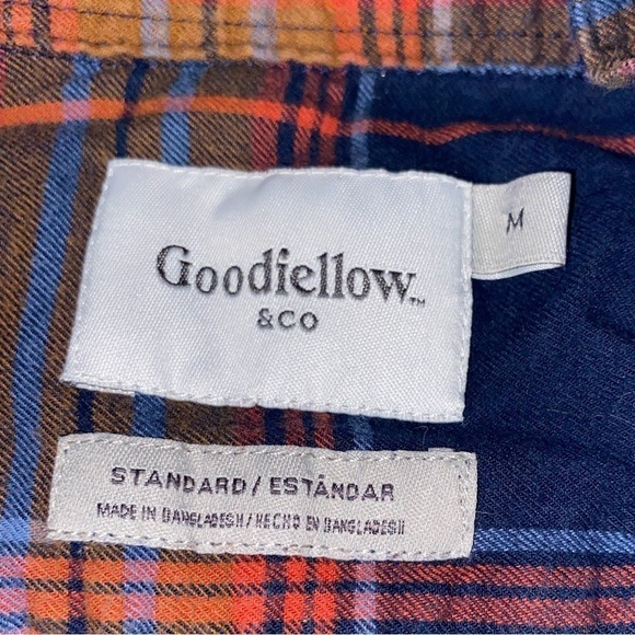 Goodfellow & Co Men’s Plaid Long Sleeve Button Down Size Medium - Picture 7 of 12
